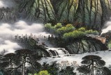 張慧仁 小八尺《山色空濛雨亦奇》 廣西山水畫家協會常務理事
