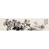【已售】王寶欽 四尺對開《富貴吉祥》 當代花鳥牡丹花名家（詢價）
