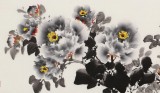 【已售】王寶欽 四尺對開《富貴吉祥》 當代花鳥牡丹花名家（詢價）
