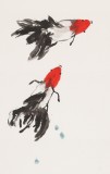 王永剛 四條屏手指畫《金玉滿堂》 國家一級美術師（詢價）
