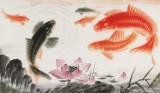 【已售】周升達 四尺對開《富貴久魚》 中國畫院國畫組長（詢價）
