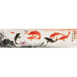 【已售】周升達 四尺對開《富貴久魚》 中國畫院國畫組長（詢價）