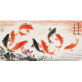 【已售】周升達 三尺《富貴久魚》 中國畫院國畫組長（詢價）
