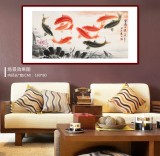 可定制 周升達(dá)四尺《富貴久魚》中國畫院國畫組長（詢價(jià)）