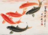 可定制 周升達(dá)四尺《富貴久魚》中國畫院國畫組長（詢價(jià)）