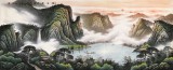 【已售】張慧仁 小八尺《曙光初照》 廣西山水畫家協(xié)會(huì)常務(wù)理事