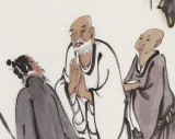 【已售】韓恩勝 四尺三開《有朋自遠方來》中美協會員 水墨漫畫名家
