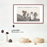【已售】韓恩勝 四尺三開(kāi)《酒深情亦深》中美協(xié)會(huì)員 水墨漫畫(huà)名家