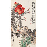 【已售】曲逸之 三尺《富貴神仙品》 河南省著名花鳥(niǎo)畫(huà)家