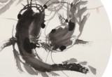 周自豪 扇面《吉祥三寶》 當(dāng)代著名禪意畫(huà)家