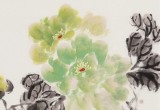 李勝春三尺斗方牡丹畫《雅香》