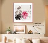 【已售】李勝春三尺斗方國(guó)畫牡丹《春深情濃》