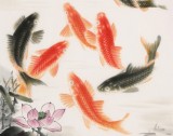 【已售】周升達 三尺《富貴久魚》 中國畫院國畫組長（詢價）