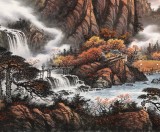 【已售】張慧仁 六尺《一夜秋風滿樹金》 廣西山水畫家協會常務理事