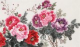 梁景欣 小六尺《富貴滿堂》 青大美院學院派畫家