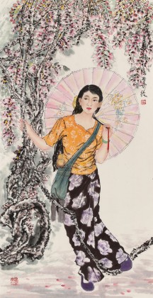 南海禪寺 妙林居士 四尺《春花》