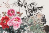 【已售】梁景欣 四尺《富貴平安》 青大美院學院派畫家
