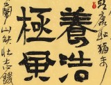 趙青 四尺《養浩然正氣》  西安書法院院長（詢價）
