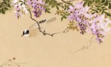 【已售】皇甫小喜 四尺對開《紫氣東來》 河南著名花鳥畫家