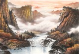 【已售】張慧仁 六尺《秋山神韻》 廣西山水畫家協會常務理事