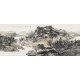 管旺林 小六尺《溪山晴嵐》 中美協會員