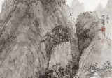 趙開(kāi)新 四尺斗方《山水清音圖》中美協(xié)會(huì)員 國(guó)家畫(huà)院畫(huà)家（詢(xún)價(jià)）