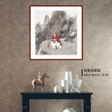 趙開(kāi)新 四尺斗方《山水清音圖》中美協(xié)會(huì)員 國(guó)家畫(huà)院畫(huà)家（詢(xún)價(jià)）