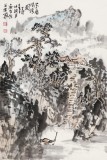 庾超然 四尺三開《茅屋風(fēng)清圖》 黃鶴樓書畫院院長(zhǎng)