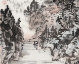 【已售】庾超然 四尺三開《名山草堂圖》 黃鶴樓書畫院院長