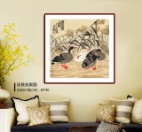 【已售】王永剛 四尺斗方《雁棲圖》 國家一級美術師（詢價）