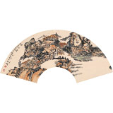 【已售】胡書文 扇面 《山靜似太古》中國書畫院創作院副院長