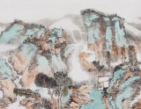 【已售】胡書文 四尺斗方《云壑清泉生翠微》中國書畫院創(chuàng)作院副院長