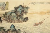 【已售】庾超然 八尺對開《觀滄海》 黃鶴樓書畫院院長