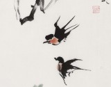 【已售】庾超然 四尺三開《紫氣東來》 黃鶴樓書畫院院長
