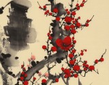 何華賢 四尺三開《東風裹香》 潁淮書畫名家