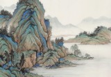 【已售】吳顯剛 四尺《山居客至圖》 貴州七星關美協主席