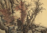 【已售】吳顯剛 四尺三開《山居圖》 貴州七星關(guān)美協(xié)主席