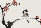 庾超然 四尺三開《春在枝頭》 黃鶴樓書畫院院長