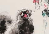 尹和平 四尺斗方《喜從天降》 當(dāng)代鄉(xiāng)土童趣繪畫名家