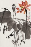 【已售】庾超然 四尺三開(kāi)《清香久遠(yuǎn)》 黃鶴樓書(shū)畫(huà)院院長(zhǎng)