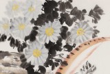【已售】庾超然 四尺斗方《錦上添花》 黃鶴樓書畫院院長