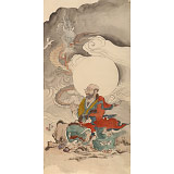 【已售】曹建濤 四尺《羅漢圖》 獨具特色水墨人物畫家