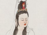 【已售】曹建濤 四尺《南無(wú)觀世音菩薩》 獨(dú)具特色水墨人物畫(huà)家