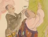 曹建濤 四尺《羅漢圖》 獨具特色水墨人物畫家