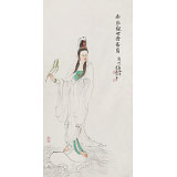 【已售】曹建濤 四尺《南無觀世音菩薩》 獨具特色水墨人物畫家