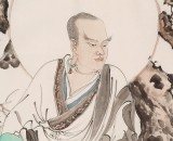 【已售】曹建濤 四尺《菩提本無樹 明鏡亦非臺》 獨具特色水墨人物畫家