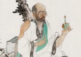 【已售】曹建濤 四尺《菩提本無(wú)樹(shù)》 獨(dú)具特色水墨人物畫(huà)家