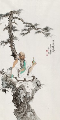 【已售】曹建濤 四尺《菩提本無(wú)樹(shù)》 獨(dú)具特色水墨人物畫(huà)家