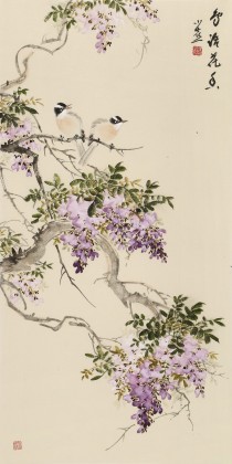 【已售】皇甫小喜 三尺《鳥語花香》 河南著名花鳥畫家