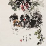 尹和平 四尺斗方《忠厚》 當代鄉土童趣繪畫名家